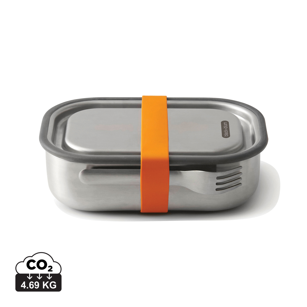 Cutie mare pentru prânz Black+Blum din oțel inoxidabil personalizat cu logo