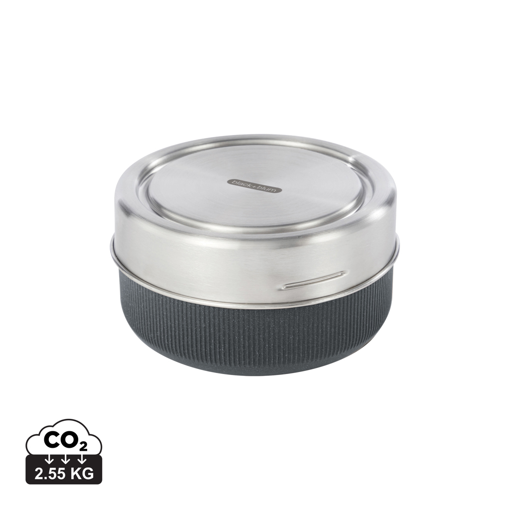Cutie pentru prânz Black+Blum de 750 ml din sticlă personalizat cu logo