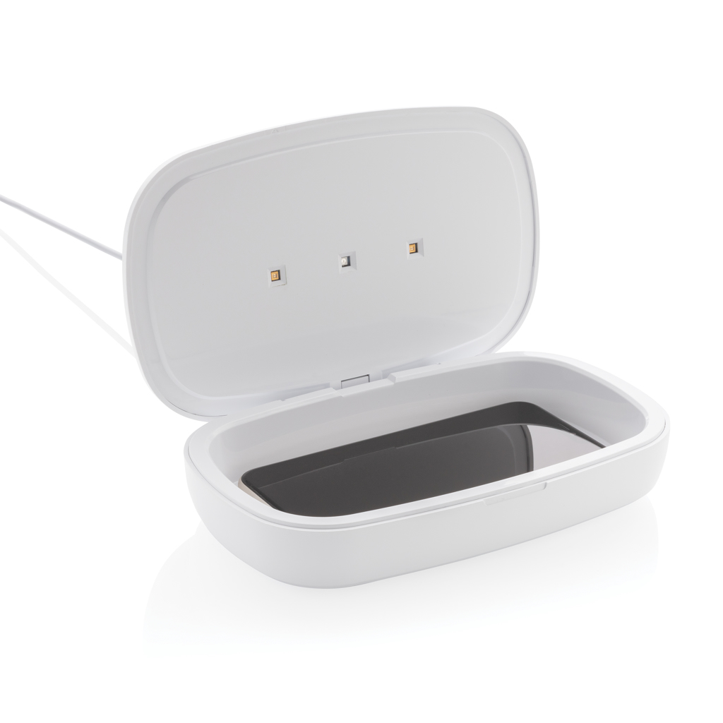 Cutie sterilizare UV-C cu încărcare wireless 5W personalizat cu logo
