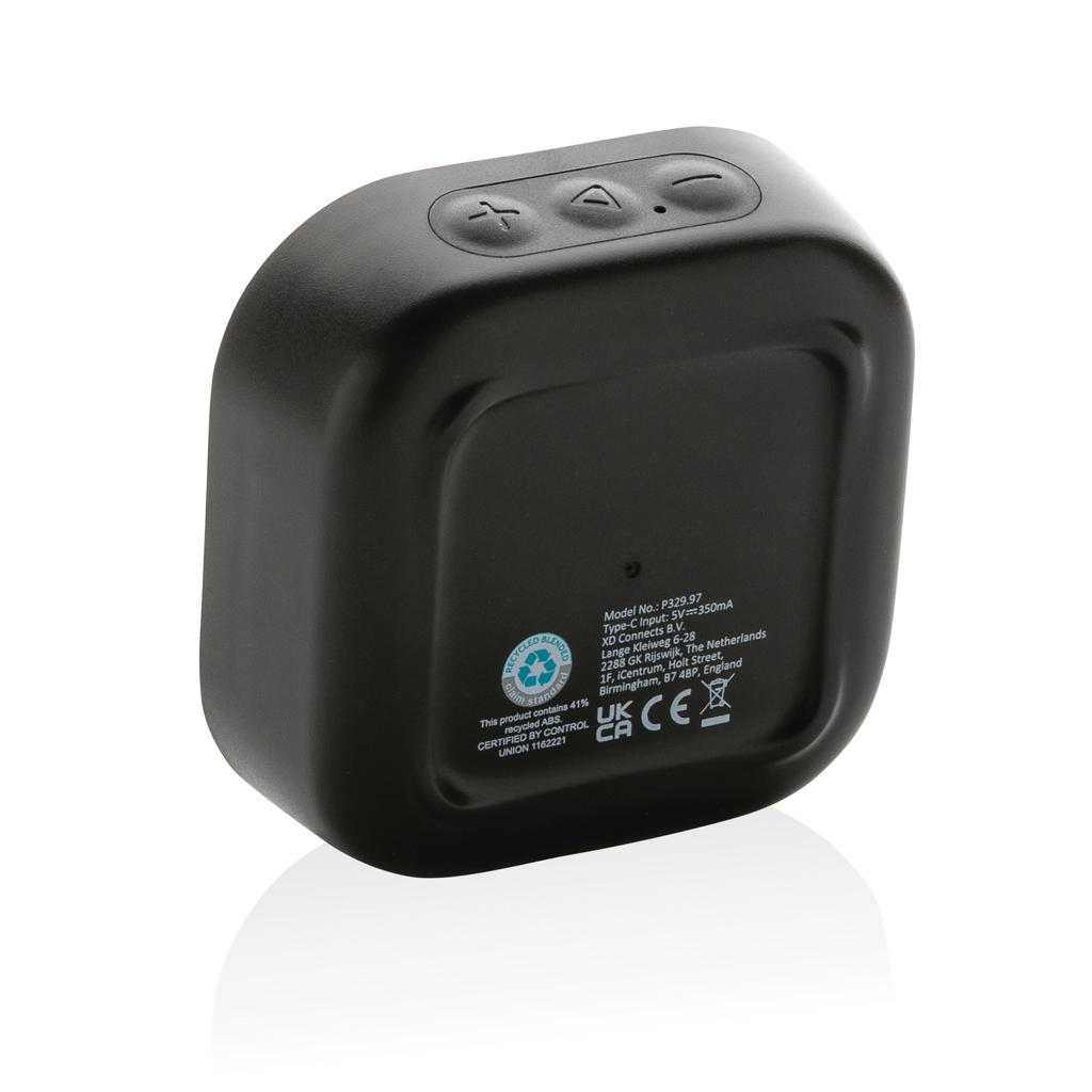 Difuzor Soundbox 3W din plastic reciclat RCS personalizat cu logo