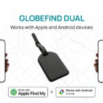 Etichetă bagaj Globefind Dual cu localizare globală RCS personalizat cu logo