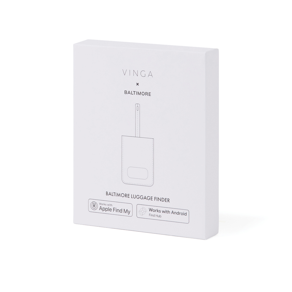 Etichetă bagaj VINGA Baltimore RCS cu localizator Dual personalizat cu logo