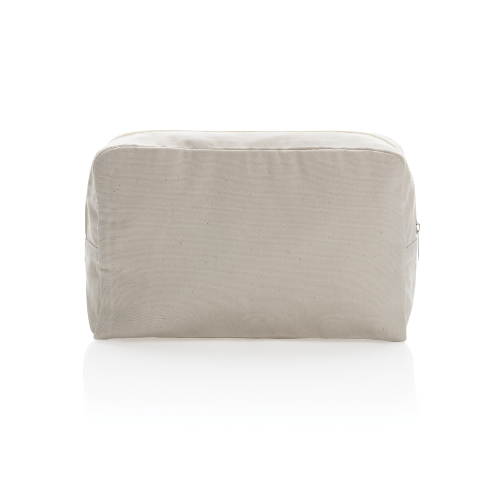Geantă cosmetice Impact Aware™ pânză brută reciclată 285 gsm personalizat cu logo