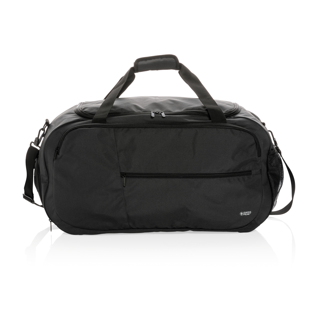 Geantă voiaj model sport Swiss Peak AWARE™ RPET reciclat personalizat cu logo