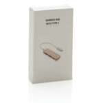 Hub din bambus cu port Type C personalizat cu logo