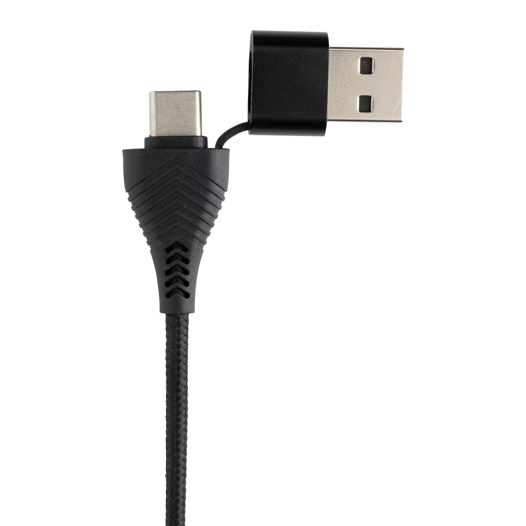 Hub USB cu intrări duale din RCS și bambus personalizat cu logo