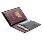Husă pașaport RFID anti-skimming Swiss Peak personalizat cu logo
