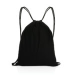 Impact AWARE™ Rucsac cu snur din bumbac reciclat de 145g personalizat cu logo