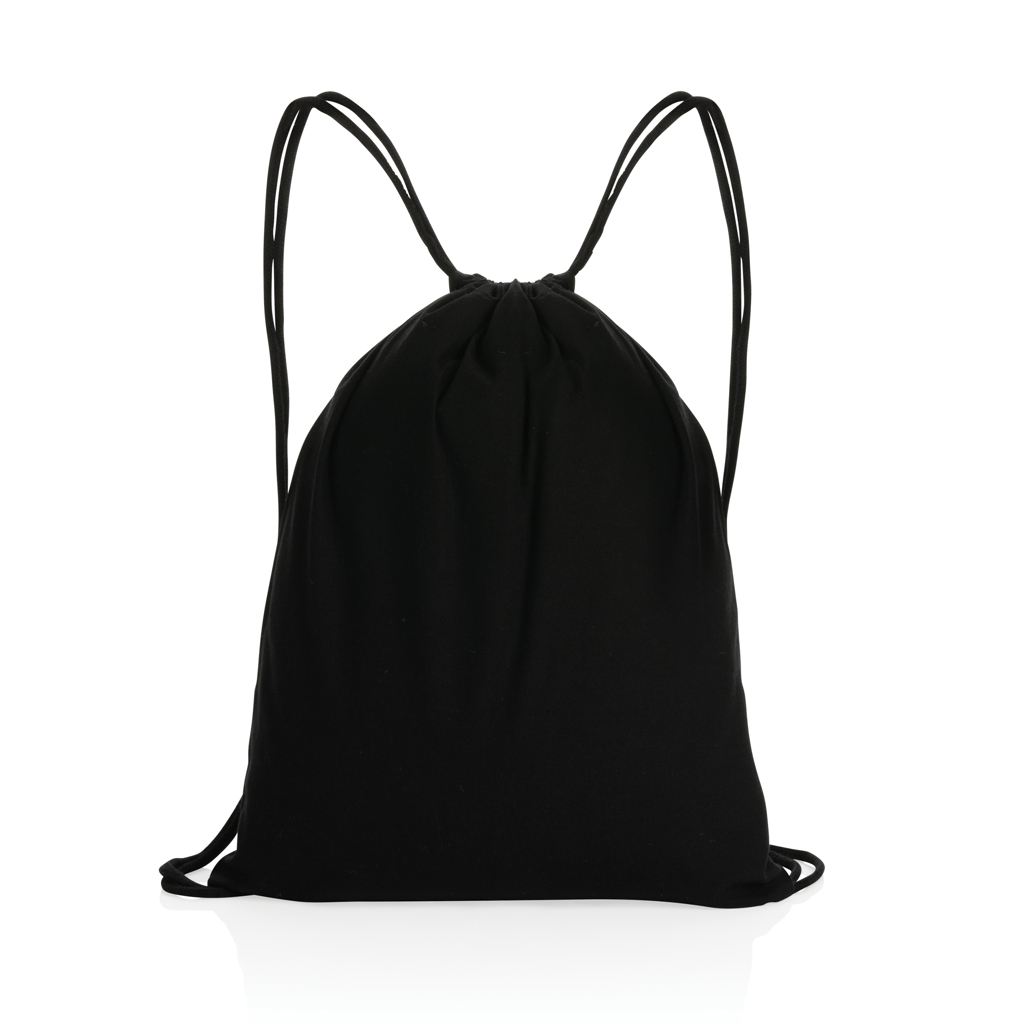 Impact AWARE™ Rucsac cu snur din bumbac reciclat de 145g personalizat cu logo