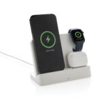Încărcător dual 15W Joltz, rplastic cu slot pentru iWatch personalizat cu logo