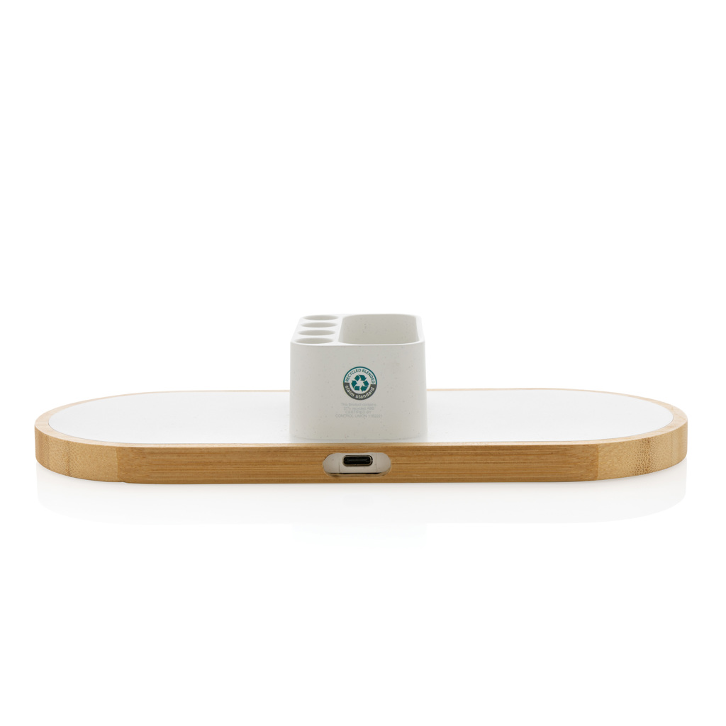Încărcător dual wireless Ontario 10W din rplastic RCS personalizat cu logo