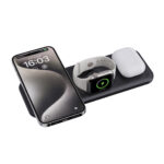 Încărcător magnetic 3-în-1 15W Urban Vitamin Torrance RCS personalizat cu logo