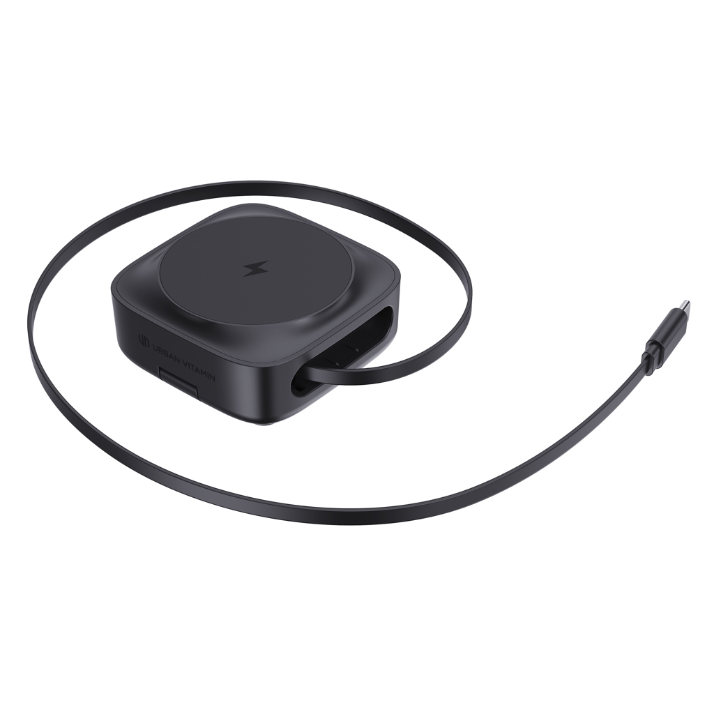 Încărcător magnetic wireless 2-în-1 Urban Vitamin Goleta 15W personalizat cu logo