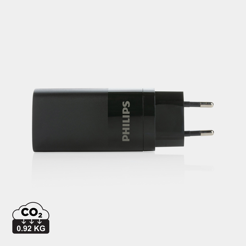 Încărcător ultra rapid 65W Philips, 3 porturi USB personalizat cu logo