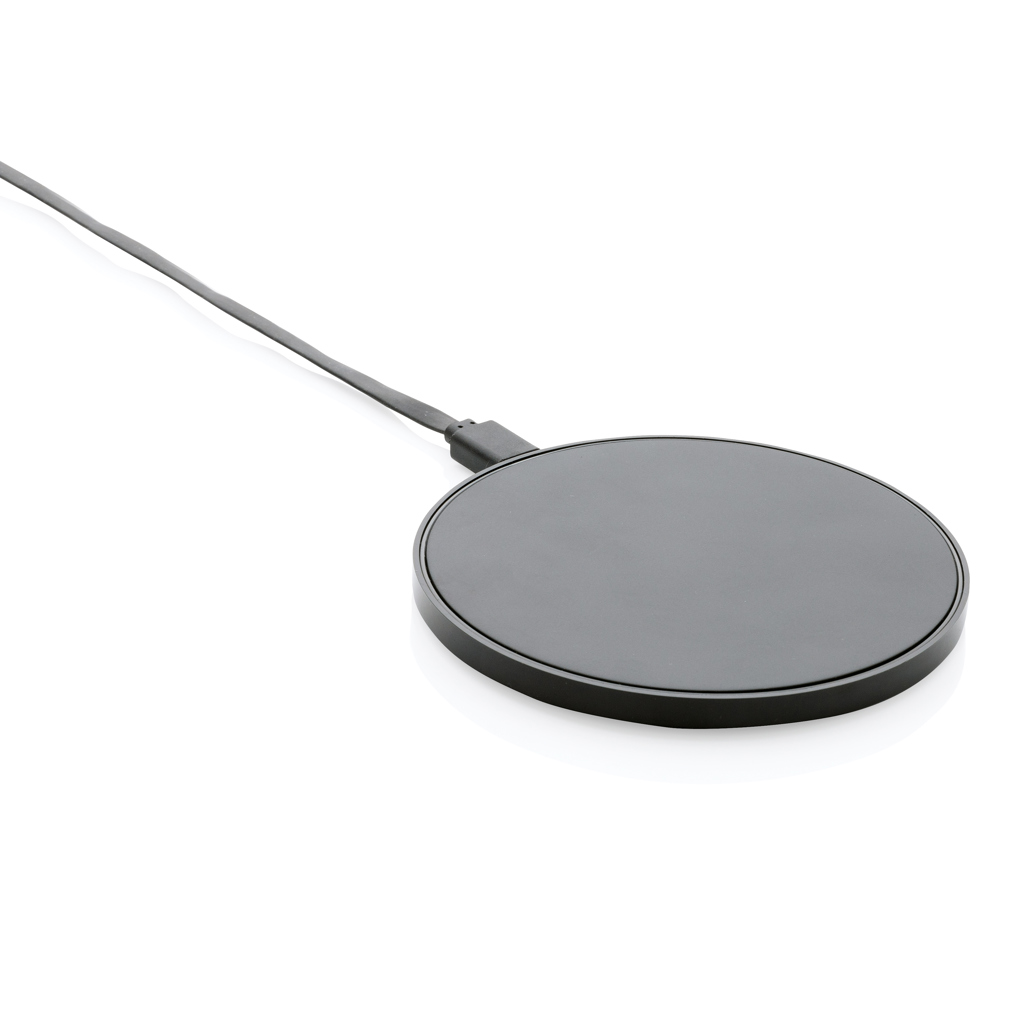 Încărcător wireless 10W din plastic reciclat RCS personalizat cu logo