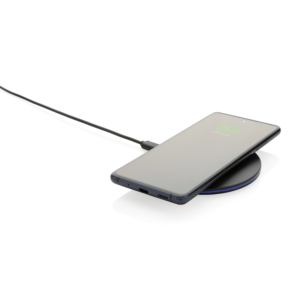 Încărcător wireless fast charging 15W plastic reciclat RCS personalizat cu logo