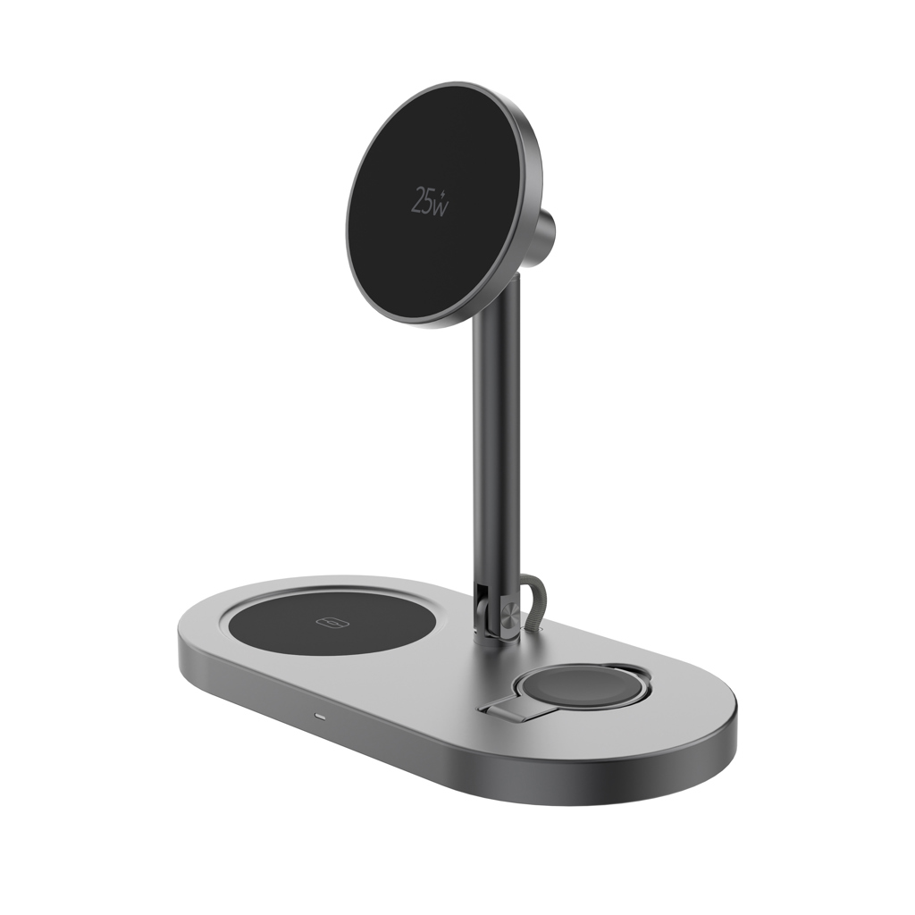 Încărcător wireless magnetic de birou Quantum 25W ultra-fast personalizat cu logo