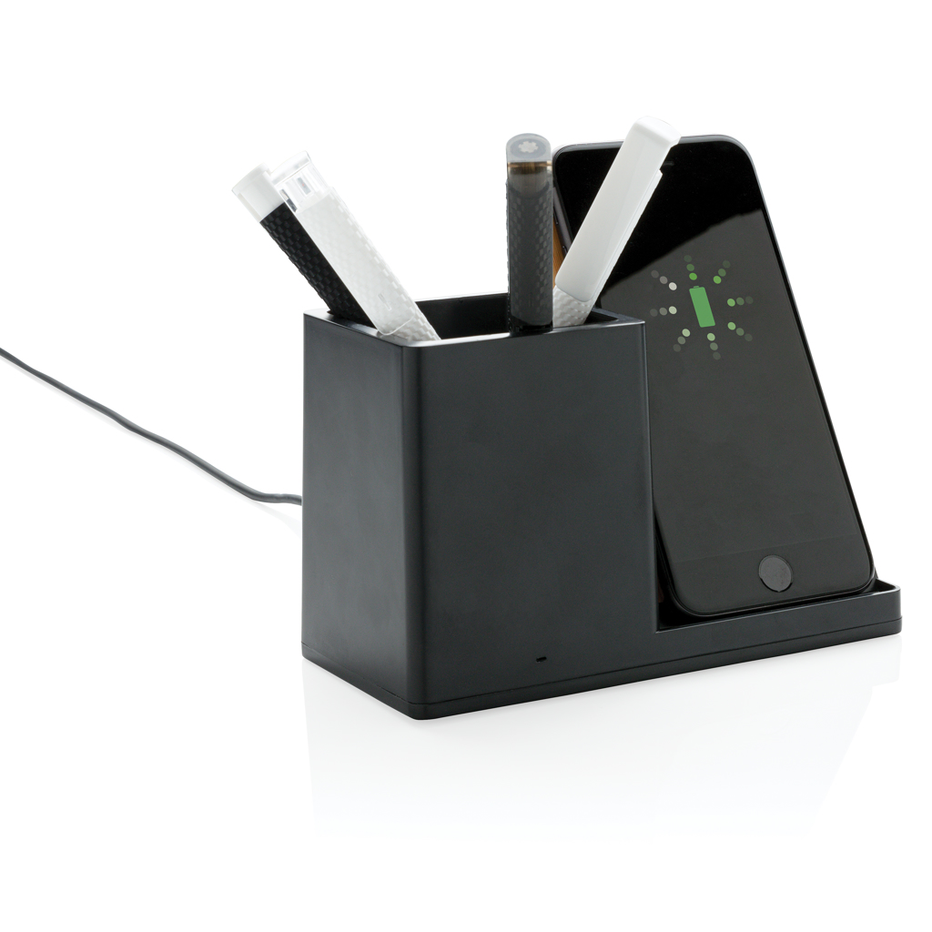 Încărcător wireless Ontario 10W din plastic reciclat RCS personalizat cu logo