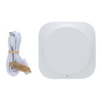 Încărcător wireless Oregon 10W plută și plastic reciclat personalizat cu logo