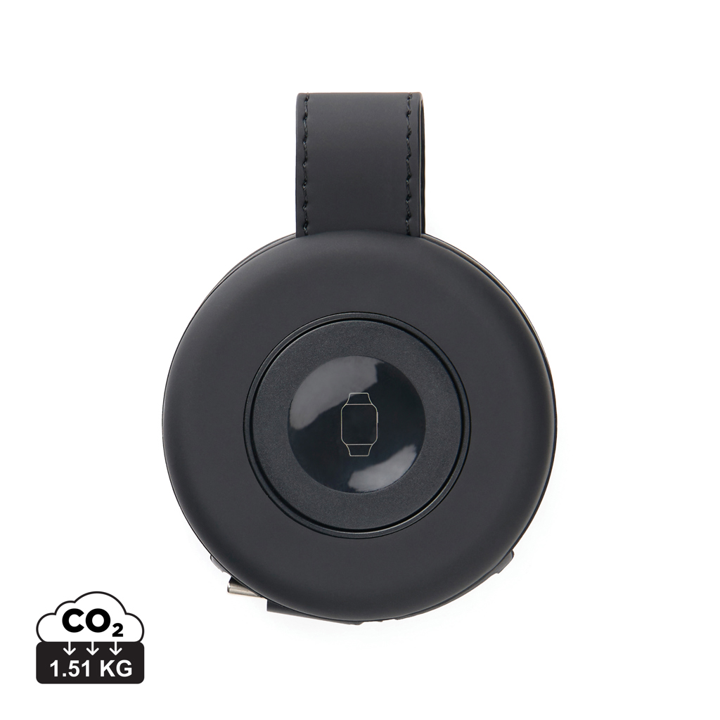 Încărcător wireless portabil VINGA Baltimore RCS 2-în-1 15W personalizat cu logo