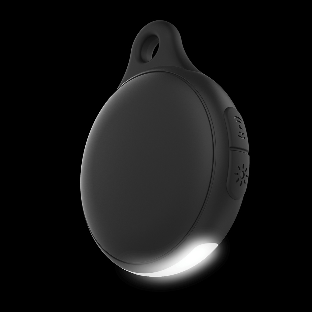 Item finder dual Urban Vitamin Aptos reîncărcabil, cu lumină personalizat cu logo