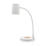 Lampă de birou fără fir Zenara 15W din plută și rplastic personalizat cu logo