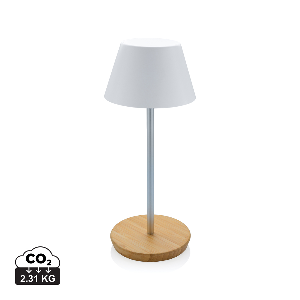 Lampă de birou Pure Glow reîncărcabilă, cu mufă USB RCS personalizat cu logo