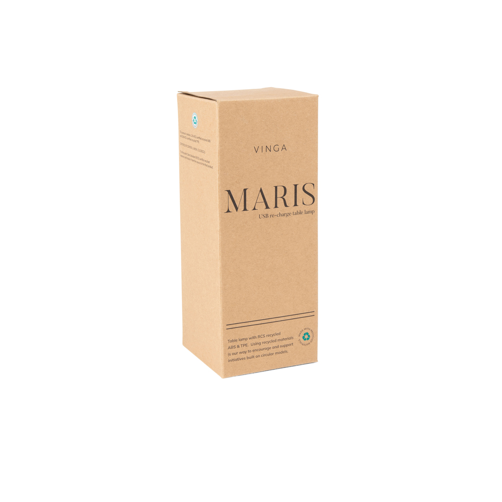 Lampă de birou VINGA Maris din ABS reciclat RCS personalizat cu logo