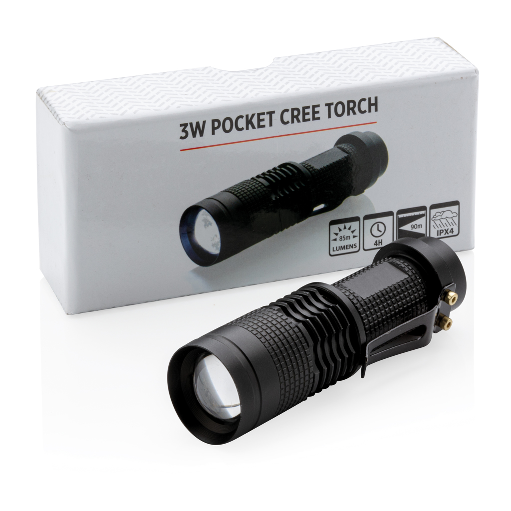 Lanterna 3W CREE de dimensiune mica personalizat cu logo
