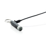 Lanternă cu breloc Globix reîncărcabilă USB din plastic reci personalizat cu logo