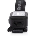 Lanternă frontală Gear X, reîncărcabilă, plastic reciclat personalizat cu logo