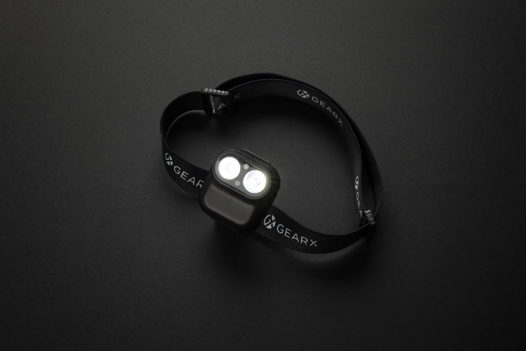 Lanternă frontală GearX din plastic RCS cu senzor de mișcare personalizat cu logo