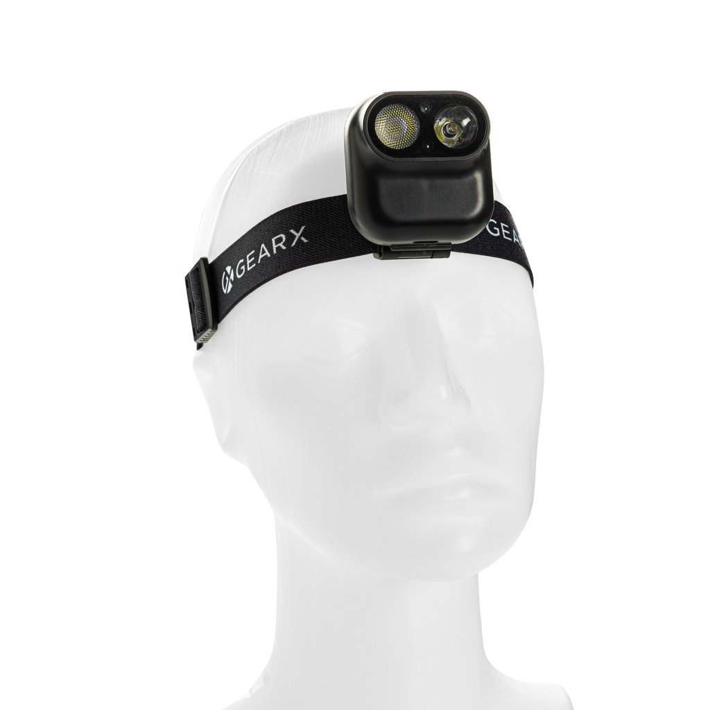Lanternă frontală GearX din plastic RCS cu senzor de mișcare personalizat cu logo
