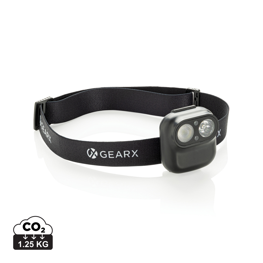 Lanternă frontală GearX din plastic RCS cu senzor de mișcare