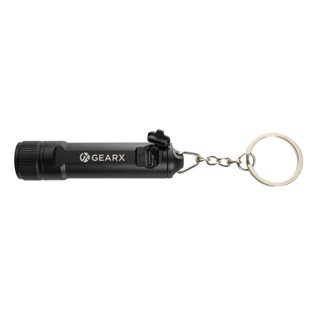 Lanternă pentru breloc Gear X, reîncărcabilă personalizat cu logo