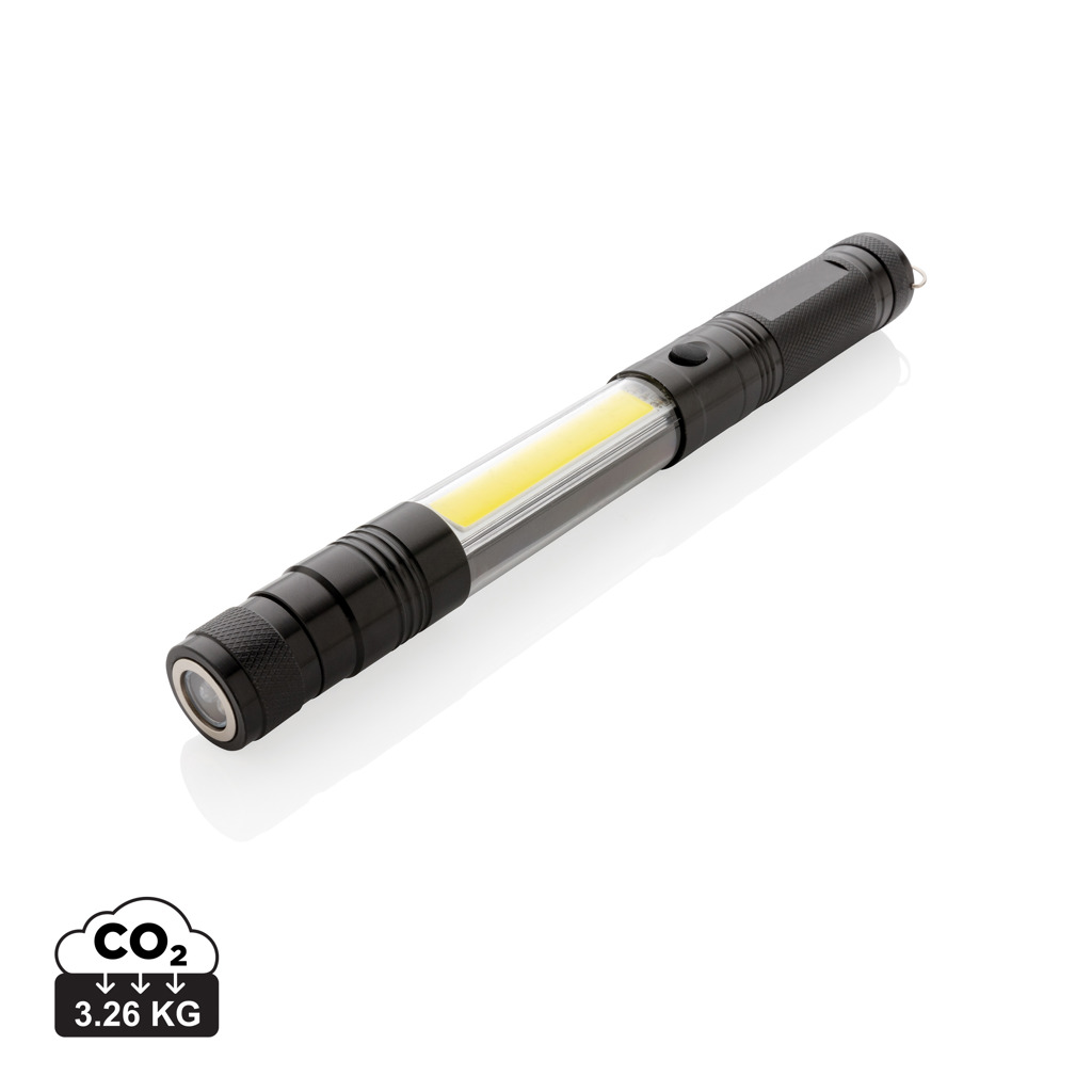 Lanterna telescopica cu lumina COB personalizat cu logo