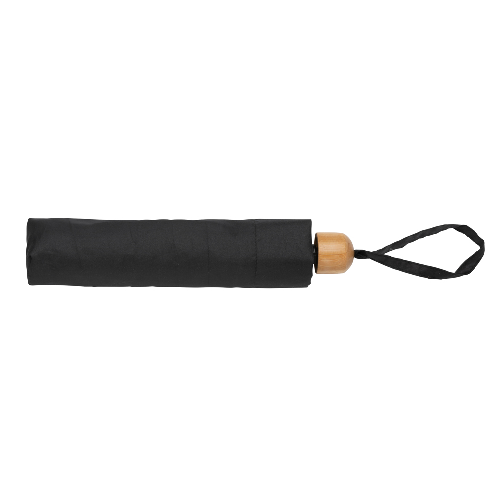 Mini-umbrelă 20.5" Impact AWARE™ RPET bambus personalizat cu logo