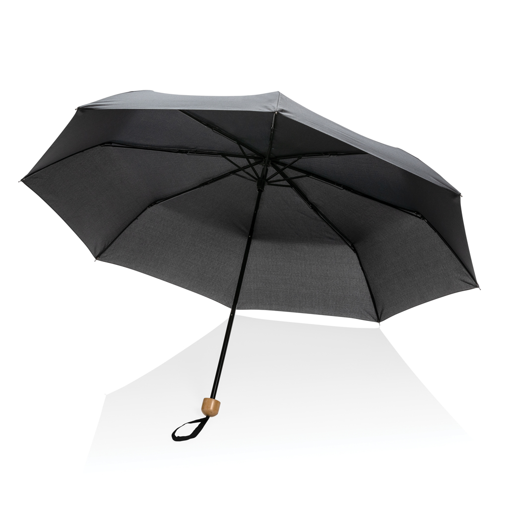 Mini-umbrelă 20.5" Impact AWARE™ RPET bambus personalizat cu logo