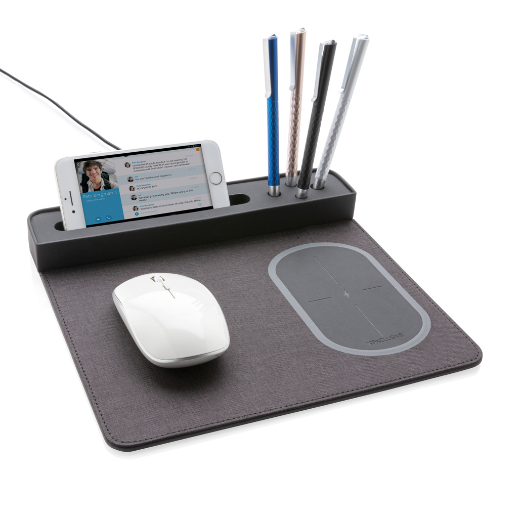 Mousepad Air 5W cu incarcare wireless si USB personalizat cu logo