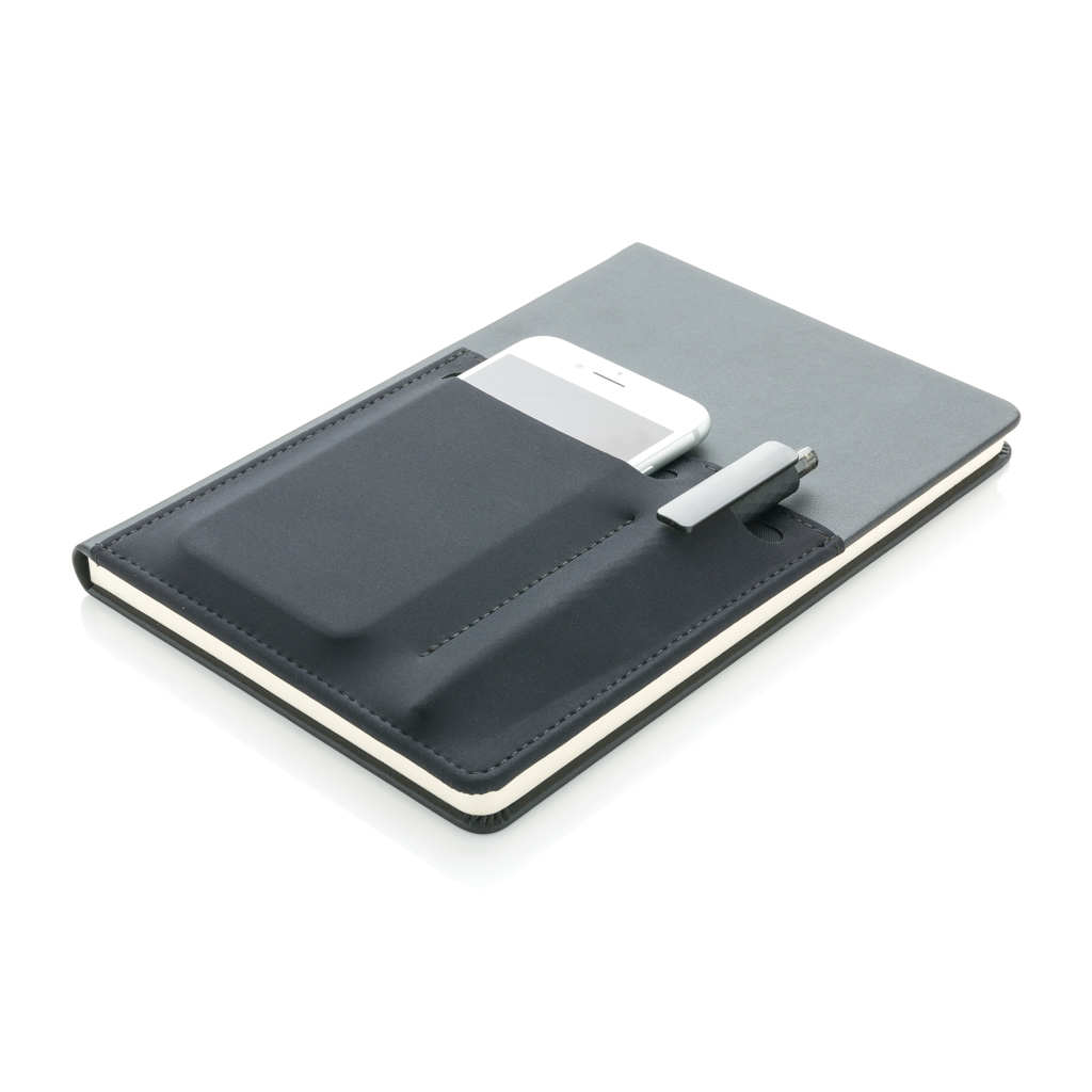 Notebook A5 deluxe cu buzunare personalizat cu logo