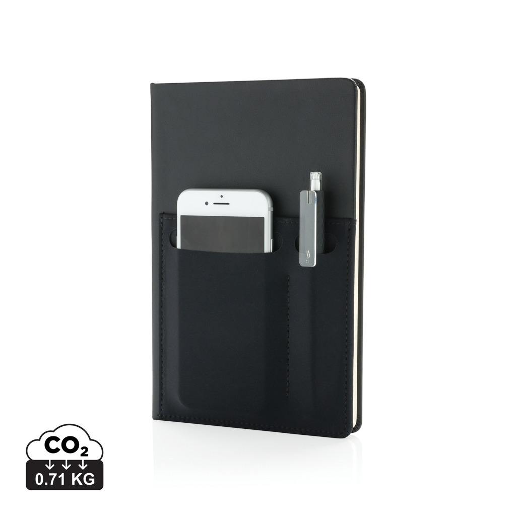 Notebook A5 deluxe cu buzunare personalizat cu logo