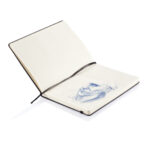 Notebook A5 deluxe cu copertă tare din PU personalizat cu logo