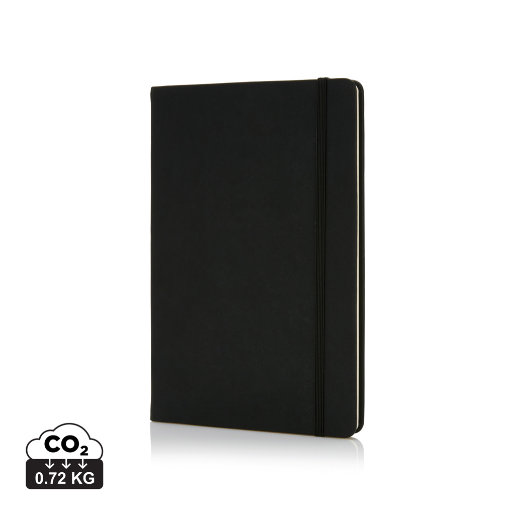 Notebook A5 deluxe cu copertă tare din PU personalizat cu logo
