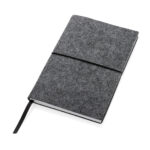 Notebook A5 din fetru reciclat GRS, copertă moale personalizat cu logo