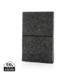 Notebook A5 din fetru reciclat GRS, copertă moale