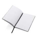 Notebook A5 din fetru reciclat GRS, copertă moale personalizat cu logo