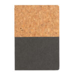 Notebook A5 din hârtie kraft și copertă din plută personalizat cu logo