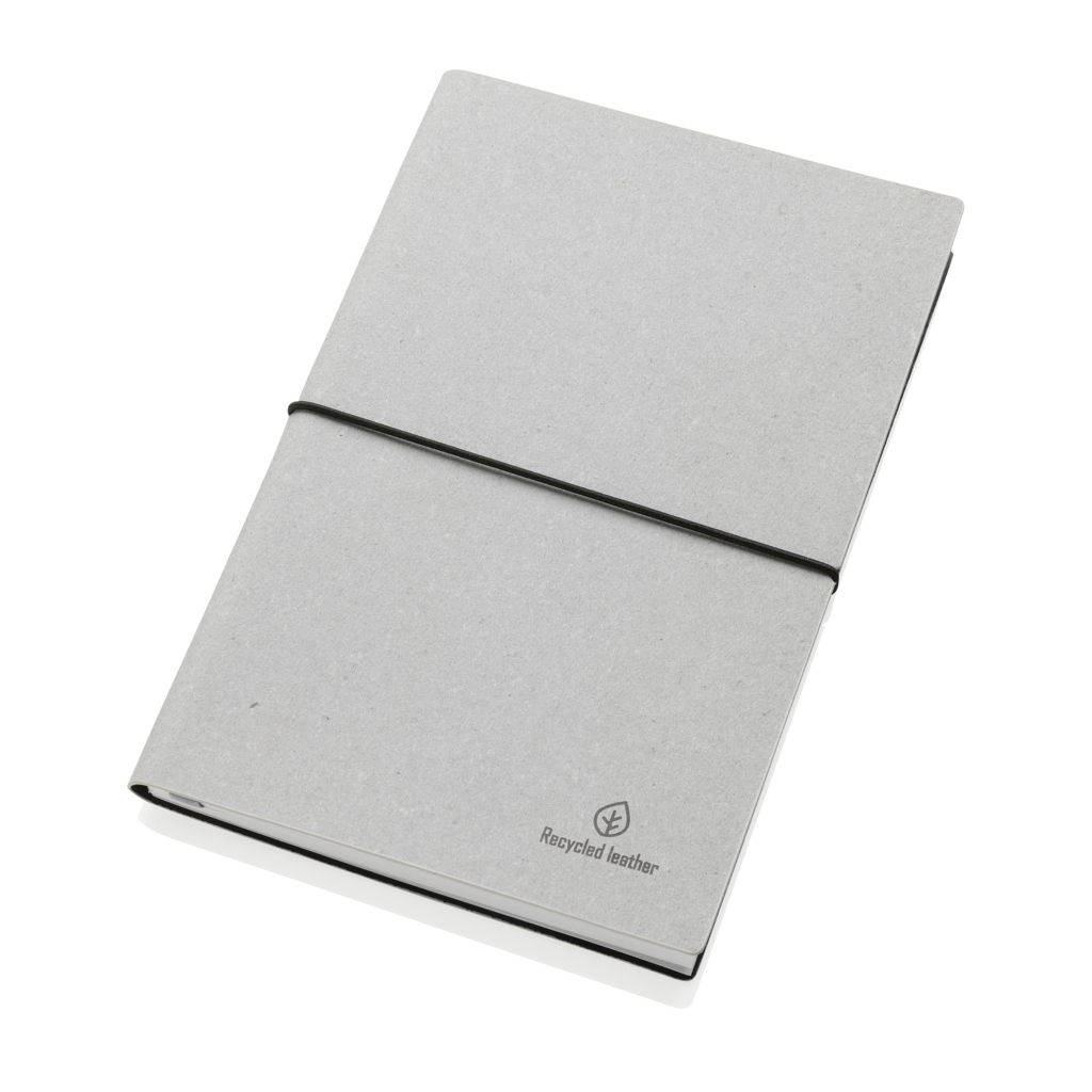 Notebook A5 din piele reciclată personalizat cu logo