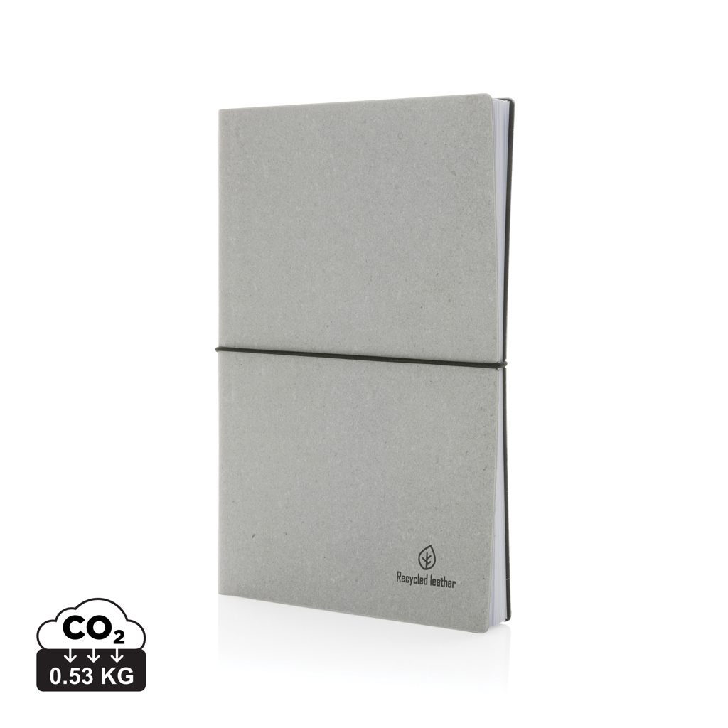 Notebook A5 din piele reciclată personalizat cu logo