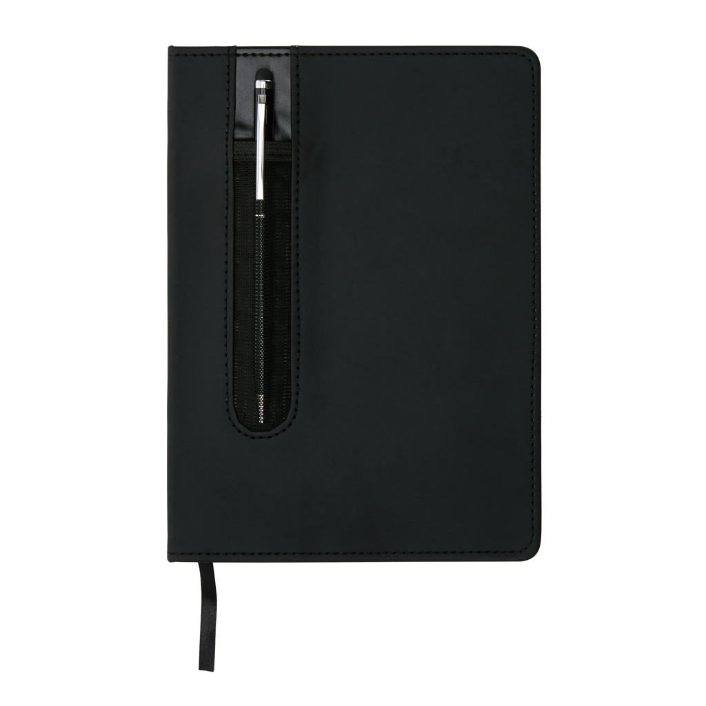 Notebook A5 standard cu copertă tare și pix personalizat cu logo